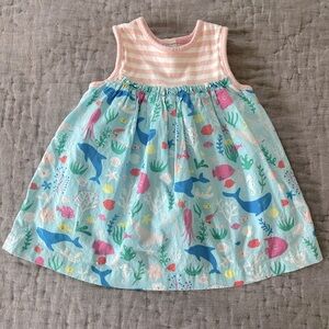 Mini Boden Sea Creatures Baby Girl Dress 0-3 months 100% cotton 2018 ocean theme